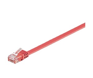 Nettverkskabel - LAN UTP CAT 6 Flat - Red - 1m - 4040849964008