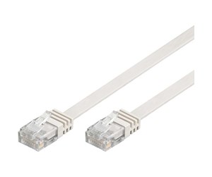 Nettverkskabel - LAN UTP CAT 6 Flat - White - 1m - 4040849951510