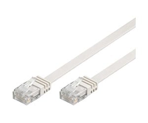 Nettverkskabel - LAN UTP CAT 6 Flat - White - 10m - 4040849951565