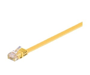 Nettverkskabel - LAN UTP CAT 6 Flat - Yellow - 0.50m - 4040849963964