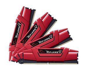 RAM - G.Skill Ripjaws V DDR4-2133 - 16GB - CL15 - Quad Channel (4 pcs) - Intel XMP - Rød - F4-2133C15Q-16GVR