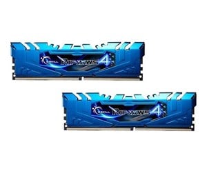 RAM - G.Skill Ripjaws 4 DDR4-3200 - 8GB - CL16 - Dual Channel (2 pcs) - Intel XMP - Blå - F4-3200C16D-8GRB