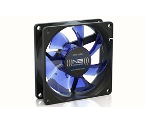 Kabinettvifte - Blacknoise BlackSilentFan X-1 - Kabinettvifte - 80mm - Svart med blå vinger - 10 dBA - ITR-X-1