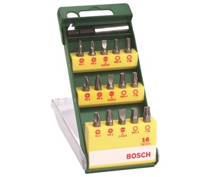 Bormaskin & Bits - Bosch 16-delers sett med skrubits - 2607019453