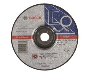 Vinkelsliper - Bosch Skrubbeskive krum Expert for Metal A 30 T BF, 180 mm, 6,0 mm - 2608600315