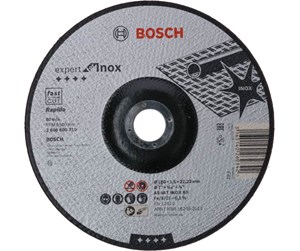 Vinkelsliper - Bosch Kappeskive krum Expert for Inox - Rapido AS 46 T INOX BF, 180 mm, 1,6 mm - 2608600710