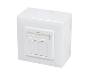 Tilbehør - LogiLink NP0039 Cat6 2-Port Network Outlet Box - NP0039