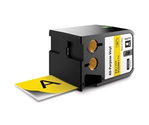 Papir, Fotopapir & Etiketter - DYMO Dymo XTL industri vinyl tape (54 mm) - sort på gul - 1868775