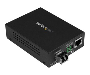 Repeater & Transceiver - StarTech.com MCM1110MMLC Gigabit Ethernet Fiber Media Converter - Compact - 850nm MM LC - 550m - MCM1110MMLC