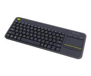 Tastatur - Logitech K400 Plus Ergonomic Wireless Touch - Tastatur - Fransk - Svart - 920-007129