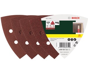 Slipemaskin - Bosch 25-delers slipepapirsett til deltasliper, korning 60, 120, 180 105 mm - 2607017111