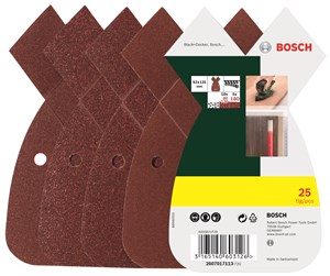 Slipemaskin - Bosch 25-delers slipepapirsett til multisliper, korning 80, 120, 180 G= 80, 120, 180 - 2607017113