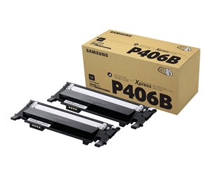 Printertilbehør blekk/toner - Samsung CLT-P406B - 2-Pack (Black) - Laser toner Svart - CLT-P406B/ELS