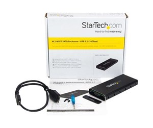 Harddisk - Tilbehør - StarTech.com M.2 NGFF SATA to USB 3.1 Gen 2 Type C Enclosure - SM21BMU31C3