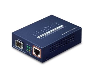 Repeater & Transceiver - PLANET GTP-805A 100/1000BASE-X to 10/100/1000BASE-T PoE+ Media Converter - GTP-805A