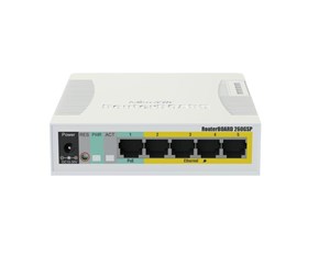 Switch/splitter - MikroTik RouterBOARD RB260GSP 5x Gigabit PoE out Ethernet Smart Switch SFP cage plastic case SwOS - RB260GSP