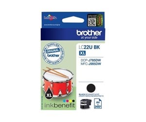 Printertilbehør blekk/toner - Brother LC22UBK / LC 22UBK High Capacity Black Ink - Blekkpatron Svart - LC22UBK