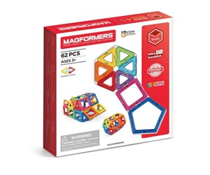 Byggesett - Magformers Rainbow Set 62 Pcs - MAG-63070