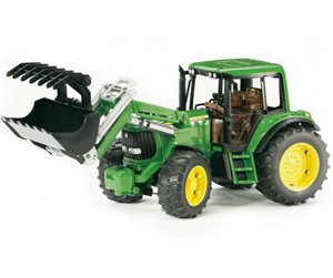 Leketøysbil - Bruder John Deere 6920 with Frontloader - 02052