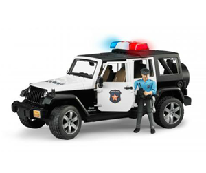 Leketøysbil - Bruder Jeep Wrangler Unlimited Rubicon Police vehicle wit - 2526