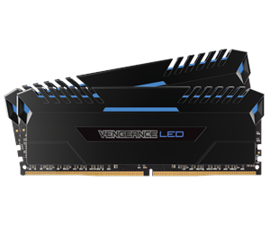 RAM - Corsair Vengeance LED Blue DDR4-3200 DC - 16GB - CMU16GX4M2C3200C16B