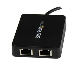 Nettverksadapter - StarTech.com USB C to Dual Gigabit Ethernet Adapter with USB (Type-A) Port - US1GC301AU2R