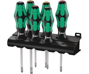 Håndverktøy - Wera Screwdriver set w. Lasertip & rack - 05105622001