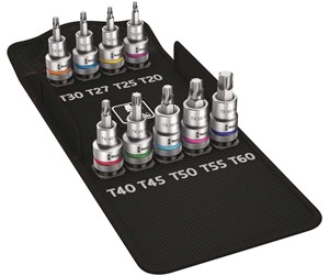 Bormaskin & Bits - Wera TORX® HF 1 Zyklop bit socket set - 05004202001