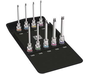 Bormaskin & Bits - Wera TORX® HF 3 Zyklop bit socket set - 05004212001