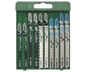 Stikksag - Bosch 10-delers stikksagblad-sett T-tange T 101 B (2x); T 144 D (2x); T 119 BO (2x); T 118 A (2x); T 127 D (2x) - 2609256746