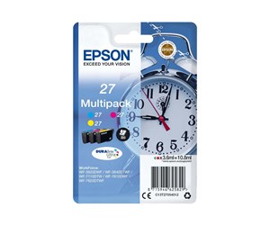 Printertilbehør blekk/toner - Epson 27 / C13T2705 - Multipack CMY - Blekkpatron Colour (cyan, magenta, yellow) - C13T27054012