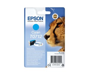 Printertilbehør blekk/toner - Epson T0712 - Cyan Ink - Blekkpatron Blå - C13T07124012