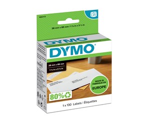 Papir, Fotopapir & Etiketter - DYMO LabelWriter returadresseetiketter | 28 mm x 89 mm | Rull med 130 selvklebende etiketter - 1983173