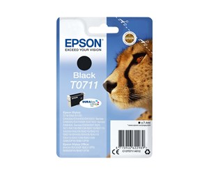 Printertilbehør blekk/toner - Epson T0711 - Black Ink - Blekkpatron Svart - C13T07114012