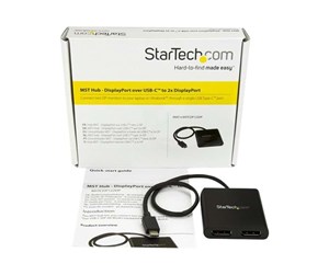 Skjermkabel - StarTech.com USB C to DP Multi Monitor Splitter - USB Type-C 2-Port MST Hub - MSTCDP122DP