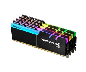 RAM - G.Skill Trident Z RGB DDR4-3000 - 32GB - CL16 - Quad Channel (4 pcs) - Intel XMP - Svart med RGB - F4-3000C16Q-32GTZR