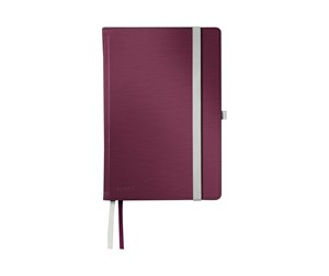 Blokker & Notisbøker - Leitz Notatbok  Style A5 Stivt omslag Linjert 80 ark Garnet Rød - 44850028