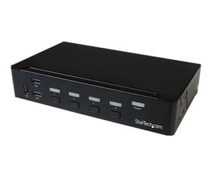 KVM-switch - StarTech.com 4-Port DisplayPort KVM Switch With Built-in USB 3.0 Hub - 4K - SV431DPU3A2