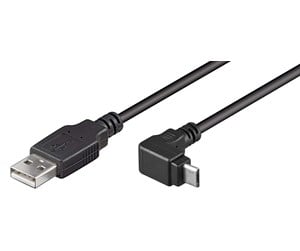 USB - Pro USB 2.0 A/MicroUSB B Angled - Black - 1.8m - 4040849953439