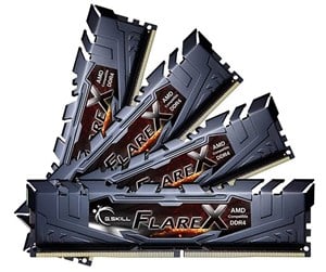 RAM - G.Skill Flare X DDR4-2400 - 64GB - CL15 - Quad Channel (4 pcs) - AMD Optimized - Svart - F4-2400C15Q-64GFX