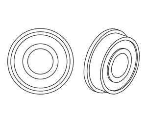 Printertilbehør - Datamax-O'Neil - flanged bearing - DPO17-3028-01