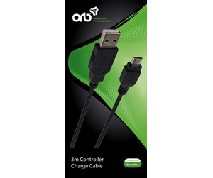 Spill - Tilbehør - Orb XBox One 3m Controller Charge Cable - Charging cable for wireless game controller - Microsoft Xbox One - 6942949012772