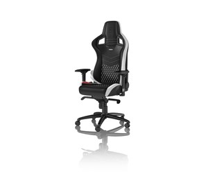 Gamingstol - noblechairs EPIC Real Leather - Black / White Gamingstol - Svart/Hvit - Lær - Opptil 120 kg - NBL-RL-EPC-001