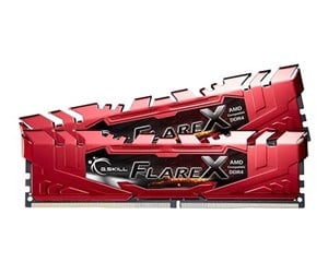 RAM - G.Skill Flare X DDR4-2133 - 32GB - CL15 - Dual Channel (2 pcs) - AMD Optimized - Rød - F4-2133C15D-32GFXR