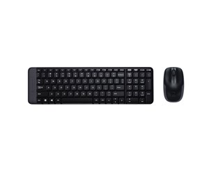 Tastatur - Logitech MK220 Combo Wireless - US - Tastatur & Mussett - Amerikansk Engelsk - Svart - 920-003168