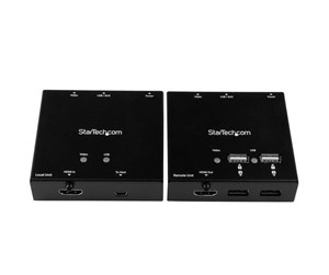 Repeater & Transceiver - StarTech.com ST121USBHD HDMI over CAT6 Extender with 4-port USB Hub - 165 ft (50m) - 1080p - ST121USBHD