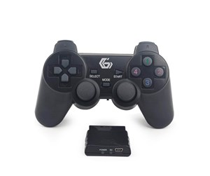 Spill - Tilbehør - Gembird Wireless Dual Vibration Gamepad - Controller - Sony PlayStation 2 - JPD-WDV-01