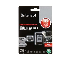 Minnekort - Intenso - flash memory card - 16 GB - microSDHC UHS-I - 3433470