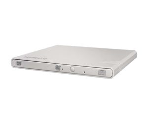 Optisk driver (DVD/BR/Floppy) - Lite-On eBAU108 - DVD-RW (Brenner) - USB 2.0 - Hvit - eBAU108-21