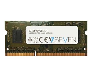 RAM - V7 - DDR3 - module - 4 GB - SO-DIMM 204-pin - 1333 MHz / PC3-10600 - unbuffered - V7106004GBS-SR